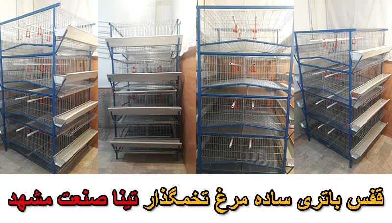 قفس مرغ تخمگذار باتری ساده